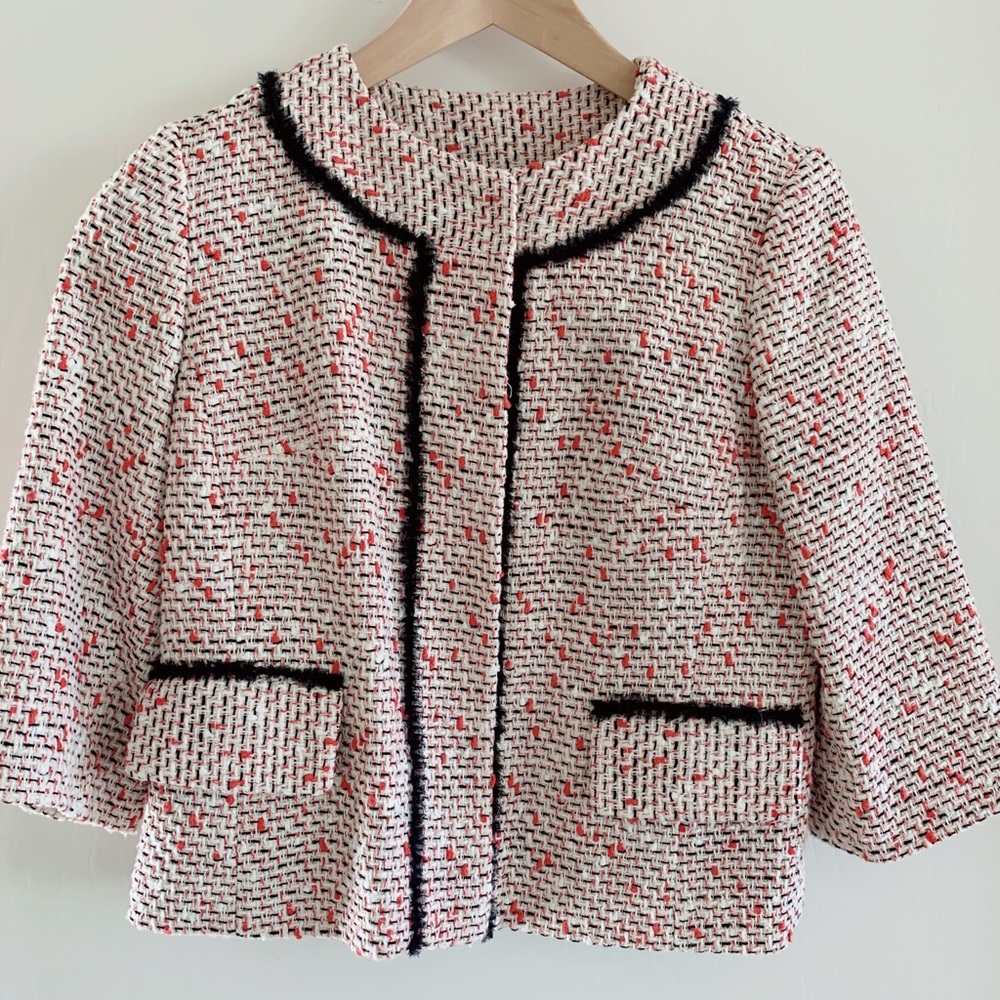 Milly Tweed Cropped Jacket
